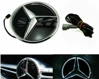 Illuminated LED Front Star Emblem Badge – Fits Mercedes-Benz GLC GLE GLS 2016-2019 (Black, Twist Type)