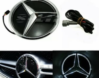 For Mercedes Benz 11-17 Front Grill Mirror Star LED White Illuminated Emblems