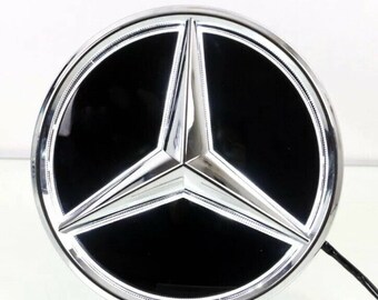 SPIEGEL SILBER FRONTGRILL STERN BADGE FÜR MERCEDES