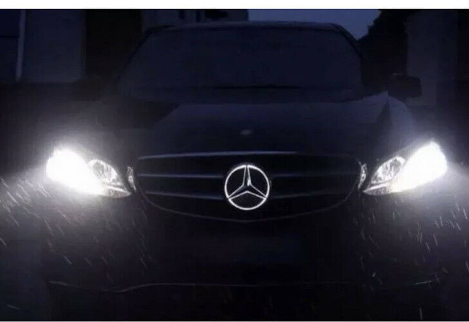 For Mercedes Benz 11 17 Front Grill Mirror Star LED White Illuminated Emblems Etsy Canada