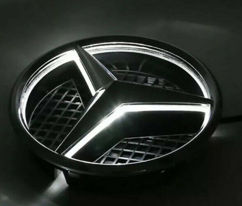Illuminated Led Light Grille Star Emblems Badge for Mercedes Etsy