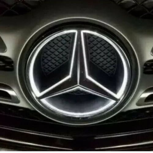 Black Car Led Front Star Grill Emblem Light For Mercedes Benz W204 C Class 06-13