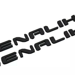 2x Denali HD Porta Lateral Porta Traseira Letra Placa de Identificação Emblema Emblema GMC 3D Preto Fosco
