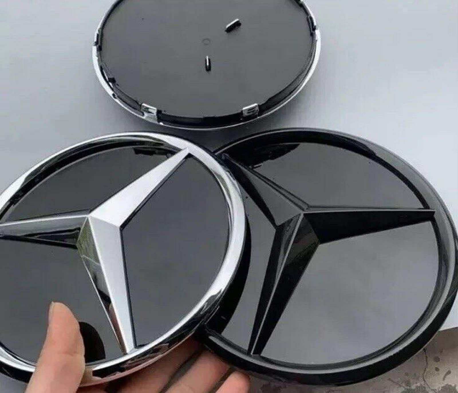 Fregio Logo Stemma Anteriore Per MERCEDES Classe A B CLK C E S ML GL SL 57 Mm - Foto 2