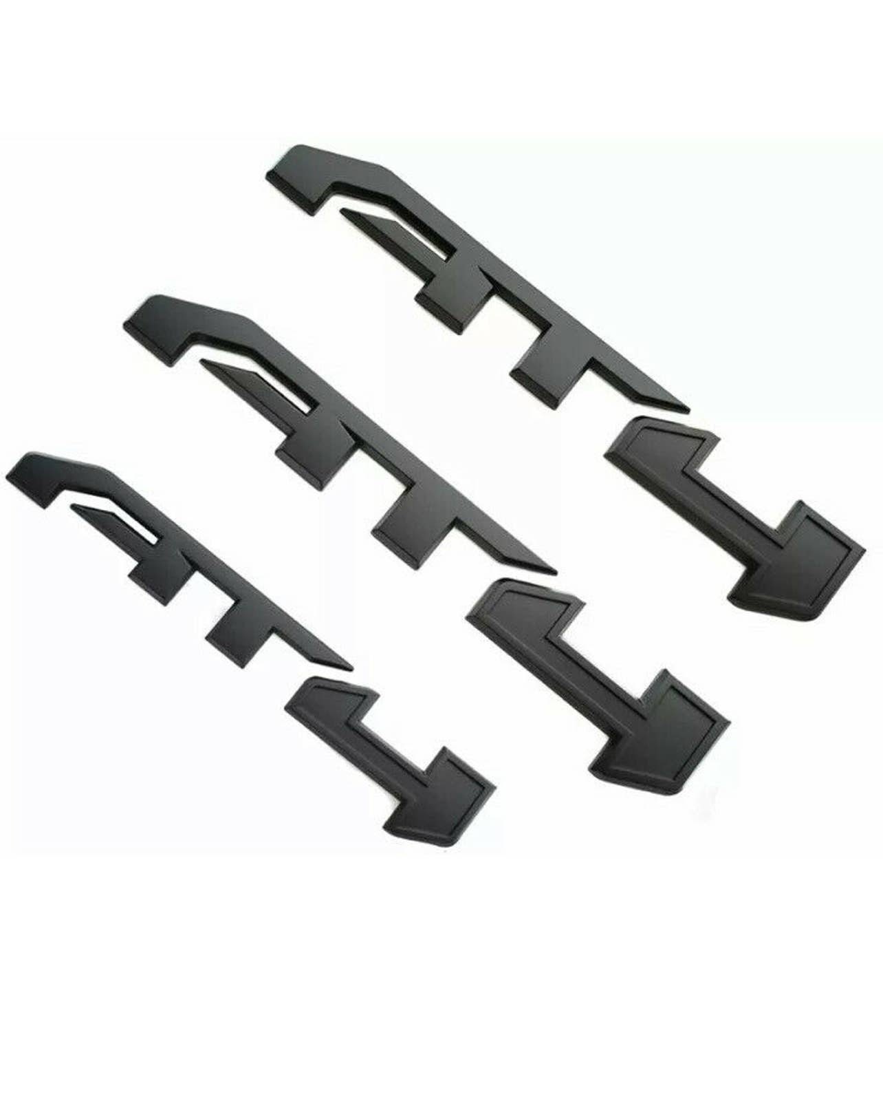 Gloss Black AT4 Emblem & Sierra Letters Set – 4PCS – Fits GMC Sierra 1500, 2500HD, 3500HD – OEM Style 85002068, 23400374