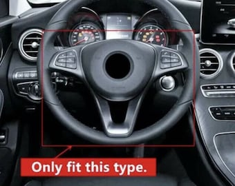 Carbon Fiber Style Steering Wheel Panel Cover Trim Decals For Benz C-Class W205