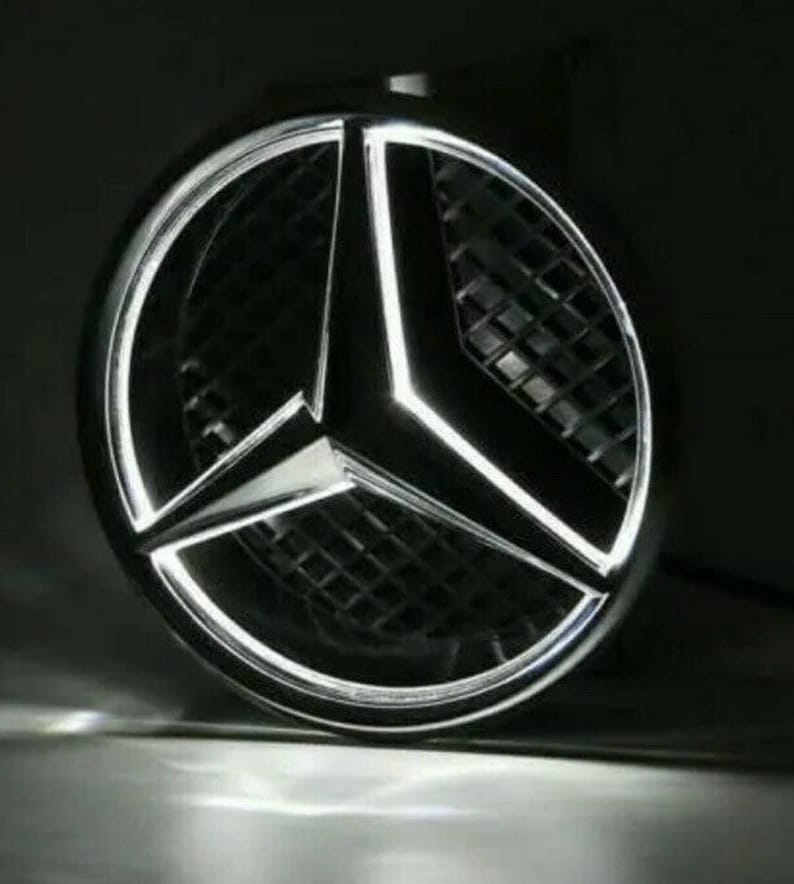 Illuminated Led Light Grille Star Emblems Badge for Mercedes Etsy