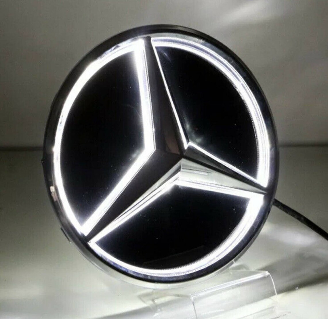 PUYI LED Star Logo Grille Badge Light For Mercedes Benz C-Class 2019-2020 - 7.27in White