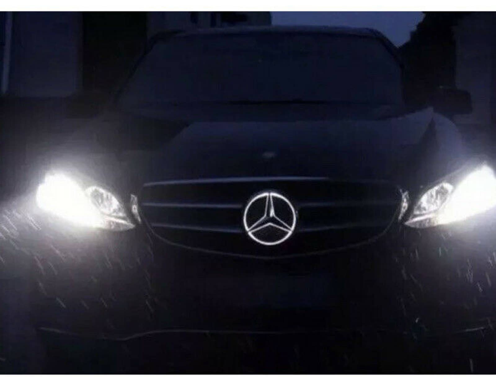 Buy Azisen Car Front Grille Star Emblem LED Logo for Mercedes Benz  2013-2016 Illuminated LED Badge Light (Blue) Online at desertcartINDIA