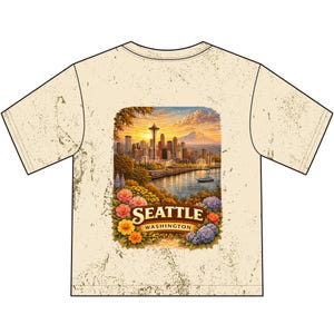Seattle, Washington Youth Color Blast T-Shirt | City Collection