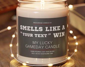 Personalized Gameday Candle: Sports Themed Soy Wax Blend
