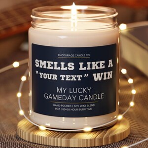 Personalized Gameday Candle: Lucky Sports Gift