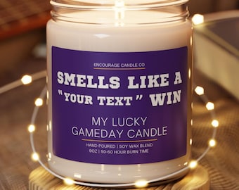 Personalized Sports Candle: Lucky Gameday Soy Wax Blend