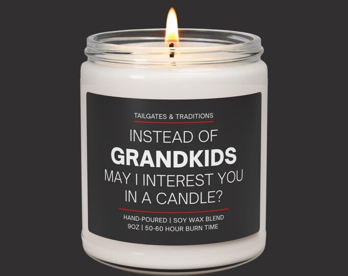 Funny Scented Candle Gift | Instead of Grandkids Humor Candle