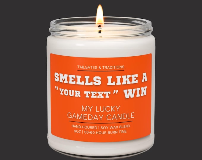 Smells Like A Win | Personalized Gameday Candle| Lucky Sports Gift