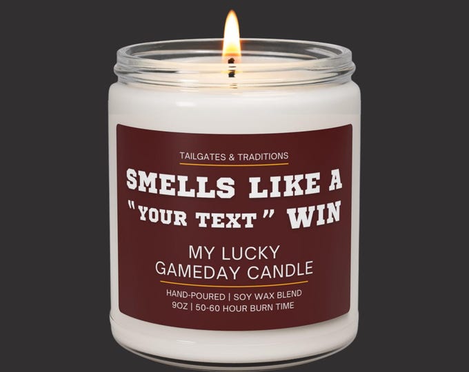Custom Basketball Season Candle | Smells Like A Win | Personalized Sports Gift | Fan Decor