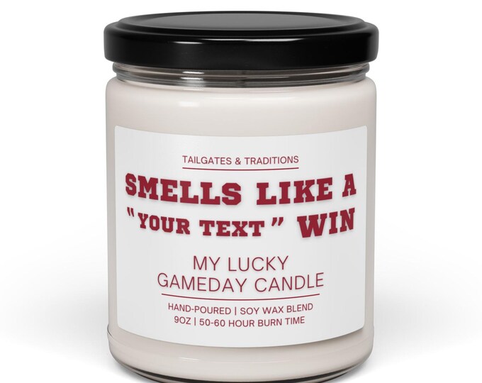 Personalized Gameday Candle: Lucky Sports Gift