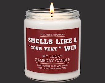 Personalized Gameday Candle | Lucky Sports Gift | Soy Wax Candle