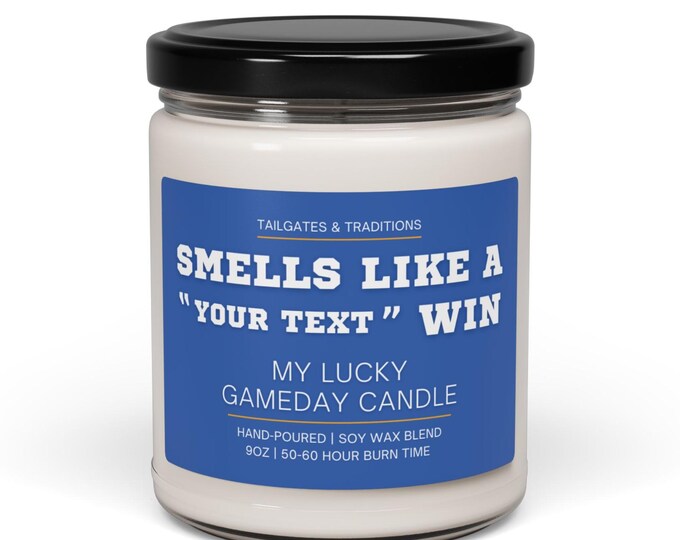 Personalized Gameday Candle: Lucky Sports Gift