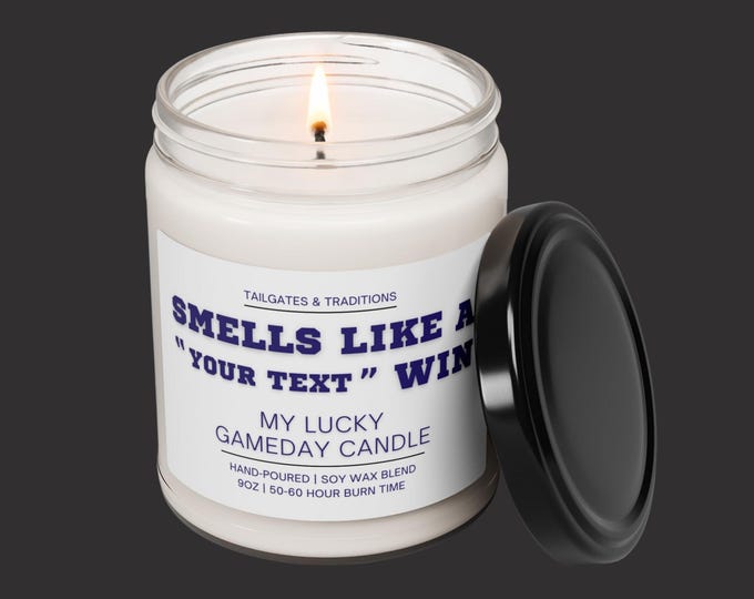 Personalized Gameday Candle: Lucky Sports Gift