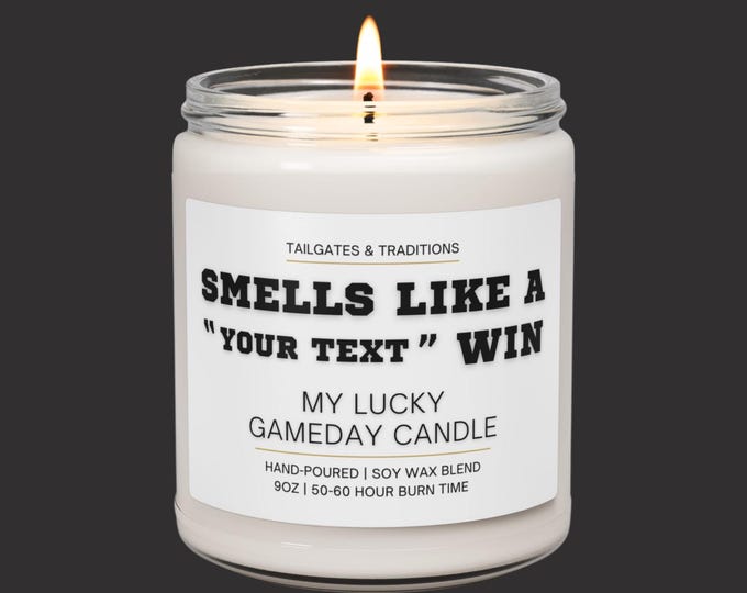 Funny Sports Gift Candle | Smells Like A Win | Personalized Fan Gift for Friends