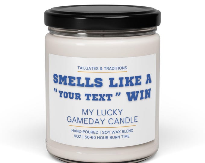 Personalized Gameday Candle: Lucky Sports Gift