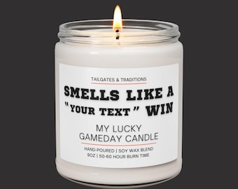 Funny Sports Fan Candle | Smells Like A Custom Win | Personalized Gift | Game Day Decor