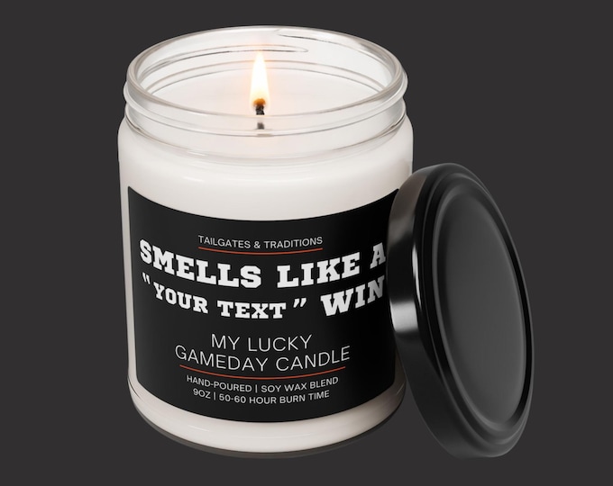Personalized Sports Candle: Lucky Sports Gift