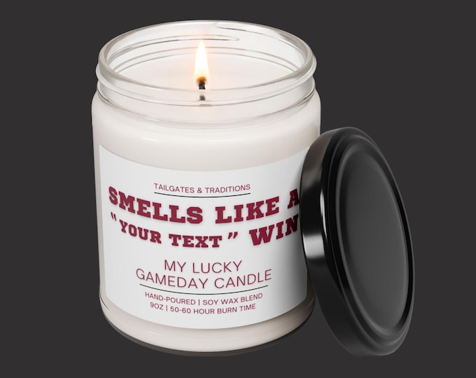 Personalized Gameday Candle: Lucky Sports Gift