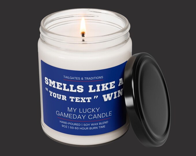 Personalized Gameday Candle: Lucky Sports Gift