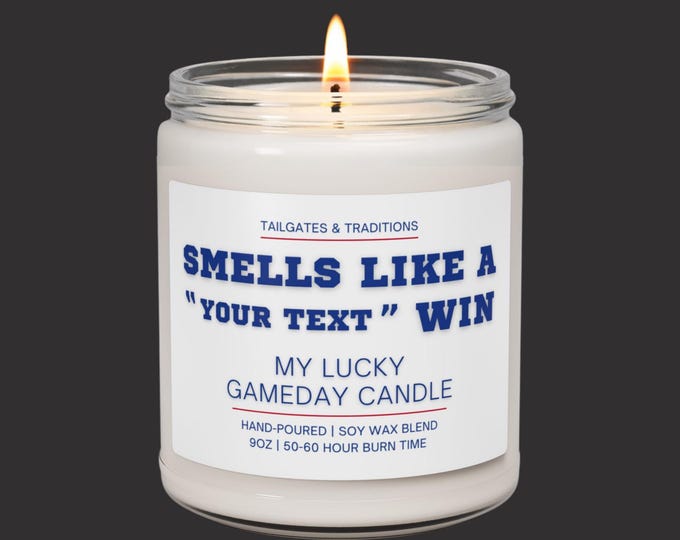 Custom Baseball Candle | Smells Like A Win | Personalized Sports Gift | Fan Favorite
