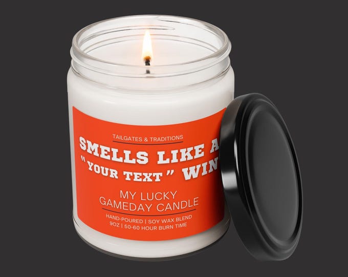 Personalized Sports Candle: Lucky Sports Gift