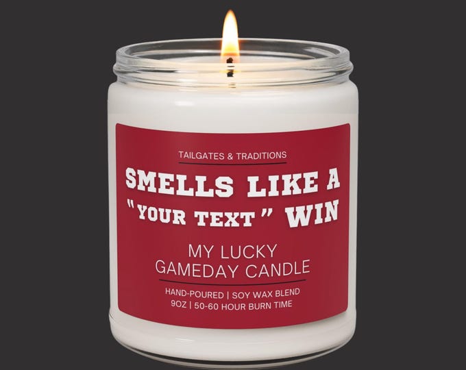 Baseball Fan Candle | Smells Like A Custom Win | Personalized Gift | Game Day Decor