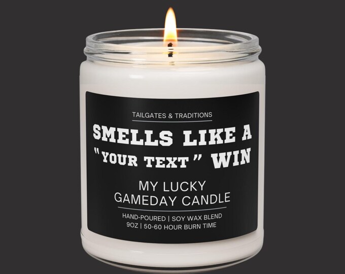 Basketball Fan Gift Candle | Smells Like A Personalized Win | Custom Sports Candle