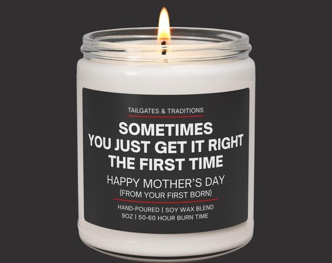 Funny Mother's Day Candle | Scented Candle for Mom | Gift from Children