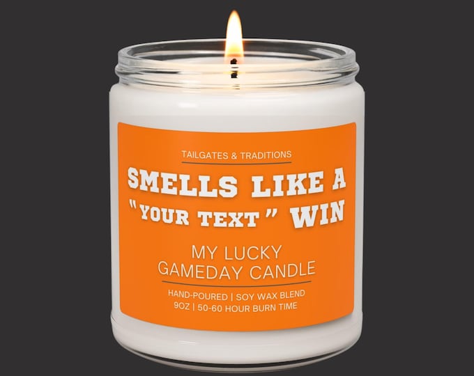 Custom Coach Gift Candle | Smells Like A Win | Personalized Sports Decor | Fan Gift