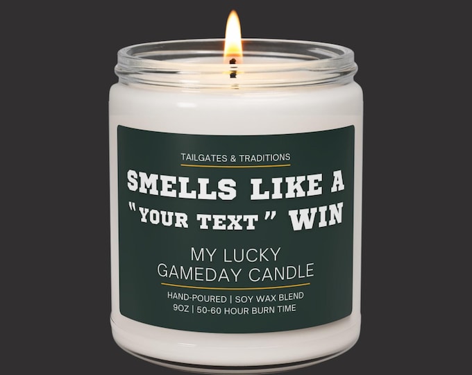 Custom Baseball Coach Gift | Smells Like A Win Candle | Personalized Sports Candle