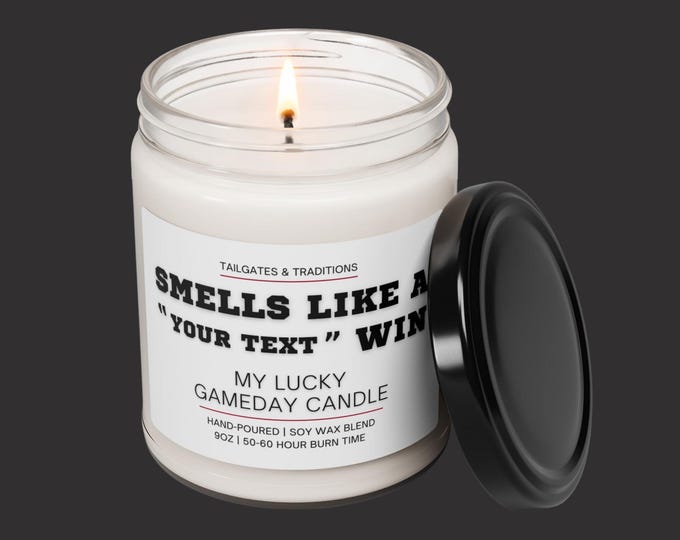 Personalized Gameday Candle: Lucky Sports Gift