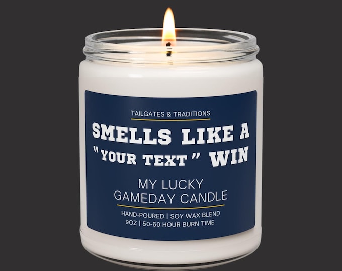 Sports Fan Gift Candle | Smells Like A Personalized Win | Custom Team Candle