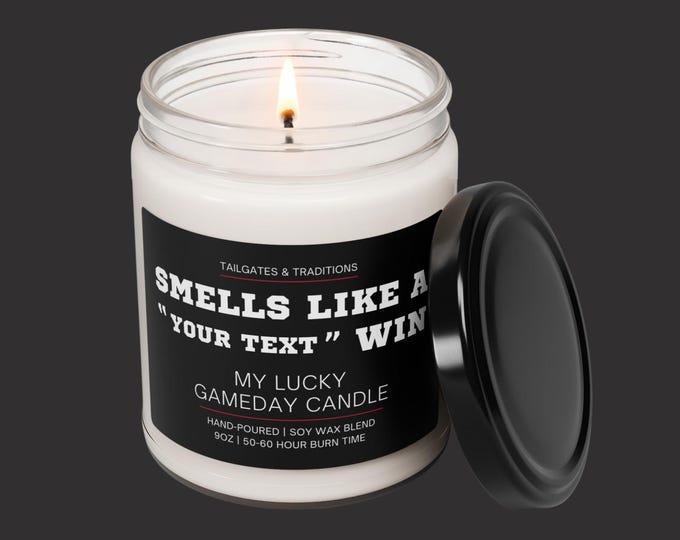 Personalized Gameday Candle: Lucky Sports Gift
