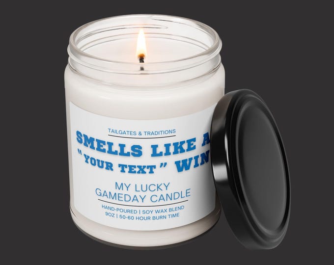 Personalized Gameday Candle: Lucky Sports Gift