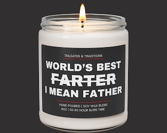 World's #1 Father Funny Candle | Gag Gift for Dad