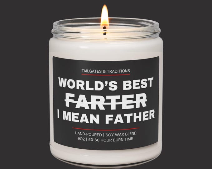 World's #1 Father Funny Candle | Gag Gift for Dad