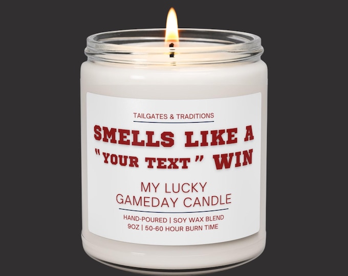Unique Sports Candle | Smells Like A Win | Personalized Team Gift | Funny Home Decor
