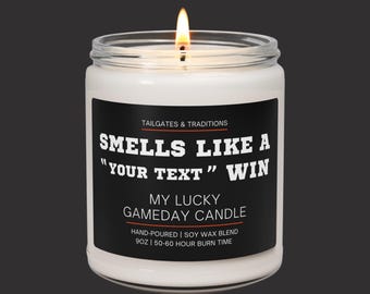 Custom Game Day Candle | Smells Like A Team Win | Personalized Sports Gift | Fan Favorite