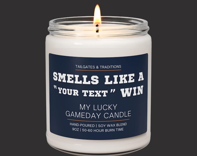 Custom Basketball Candle | Smells Like A Win | Personalized Sports Gift | Fan Favorite