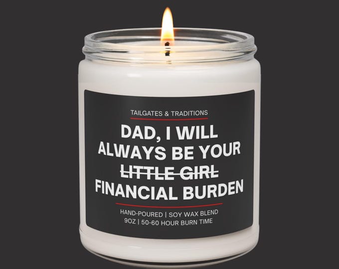 Funny Candle for Girl Dads | Birthday Present for Dad | Fathers Day Gift