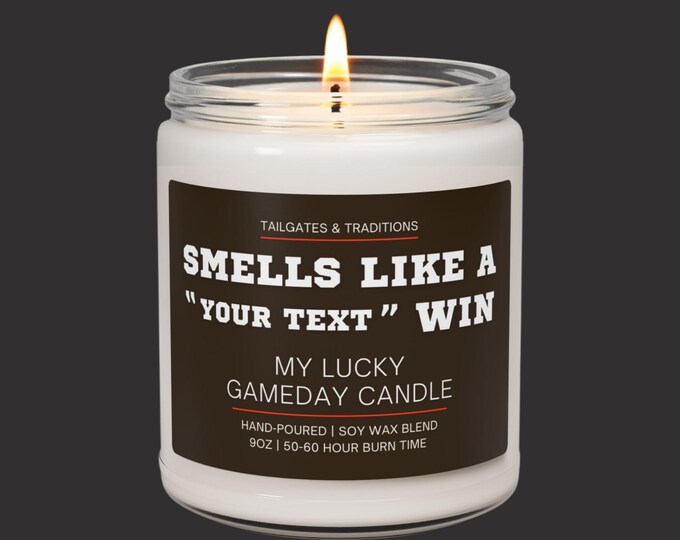 Sports Home Decor Candle | Smells Like A Personalized Win | Custom Team Candle | Gift Idea