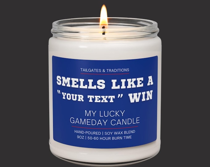 Game Day Candle Gift | Smells Like A Win | Personalized Sports Decor | Custom Candle