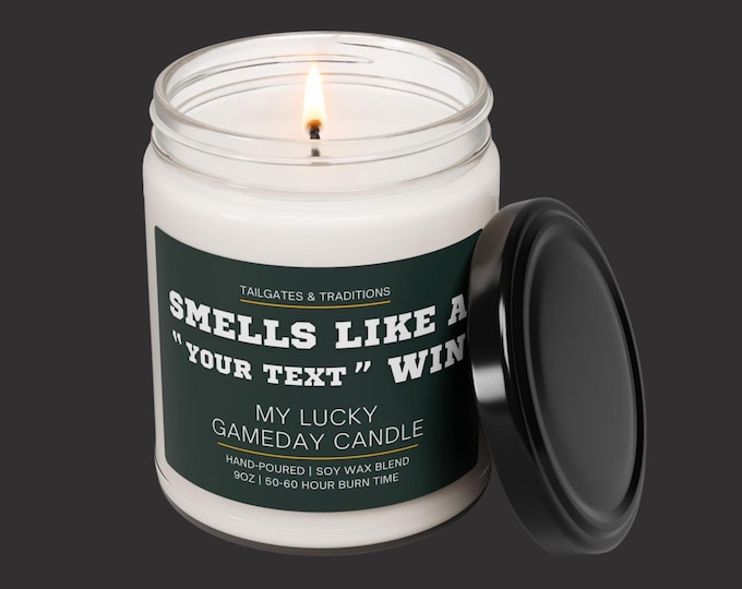 Personalized Sports Candle: Lucky Sports Gift